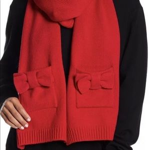 Brand New With Tags Red Knit Pocket Scarf